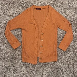 Women’s Laine Street Cozy Fall Cardigan in Warm Orange